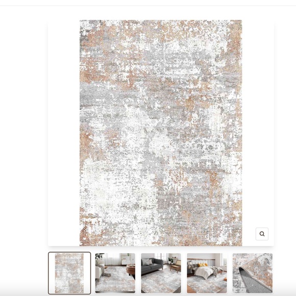 NEW - Befbee Mina Stone 5x7 Washable Rug - Picture 1 of 2